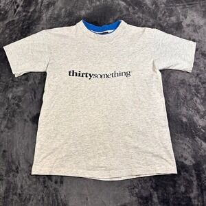 VTG Heartland T Shirt Mens Beige Thirtysomething Graphic Print Cotton Heathered